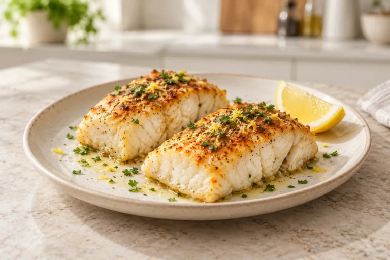 Receta de lomos de bacalao dorados con limón
