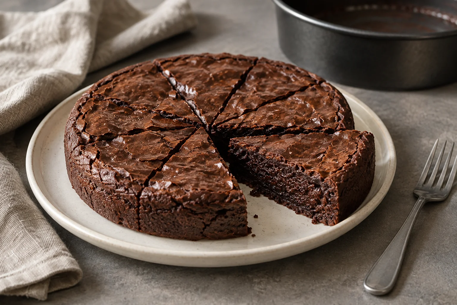 Brownie en freidora de aire: con el interior húmedo