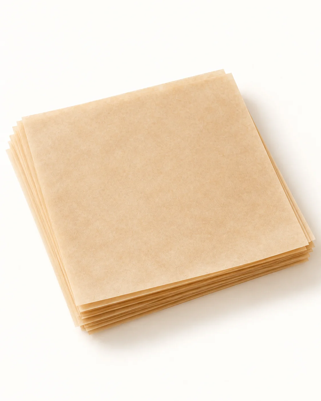 Hojas cuadradas de papel de horno precortadas