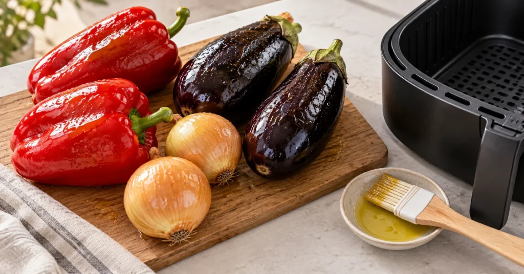como hacer escalivada en airfryer