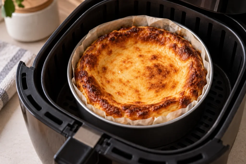 Molde de tarda de queso en freidora de aire