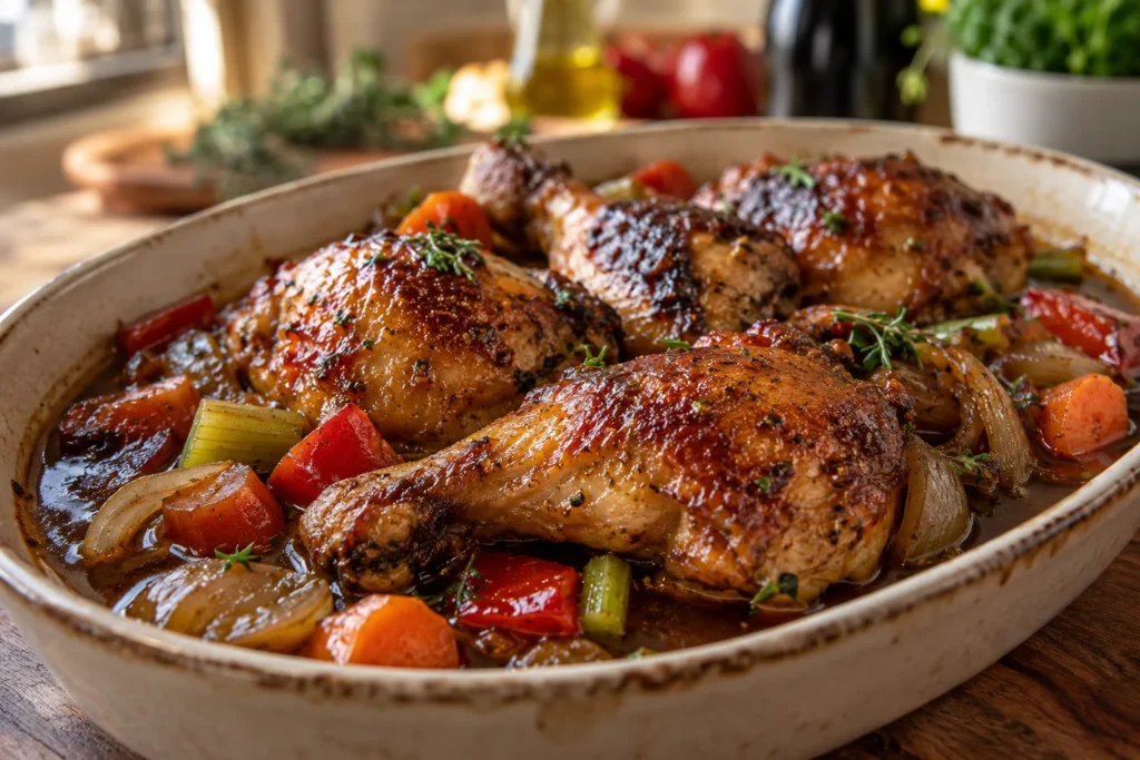 Muslos de pollo a la cerveza en freidora de aire
