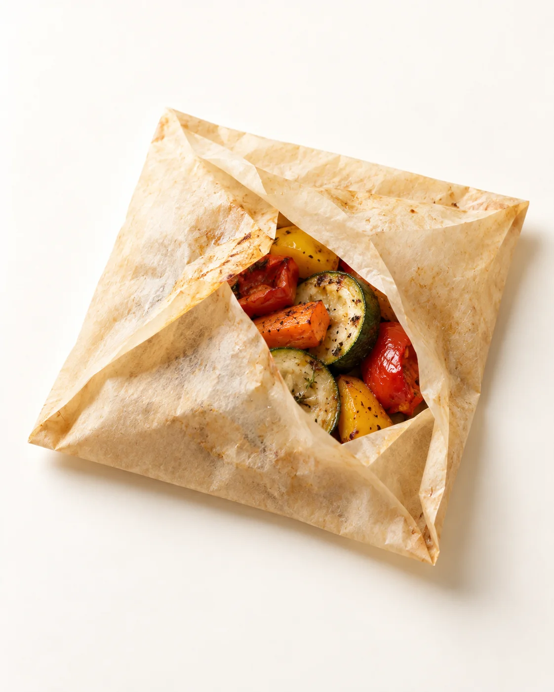Papillote de papel para cocinar alimentos