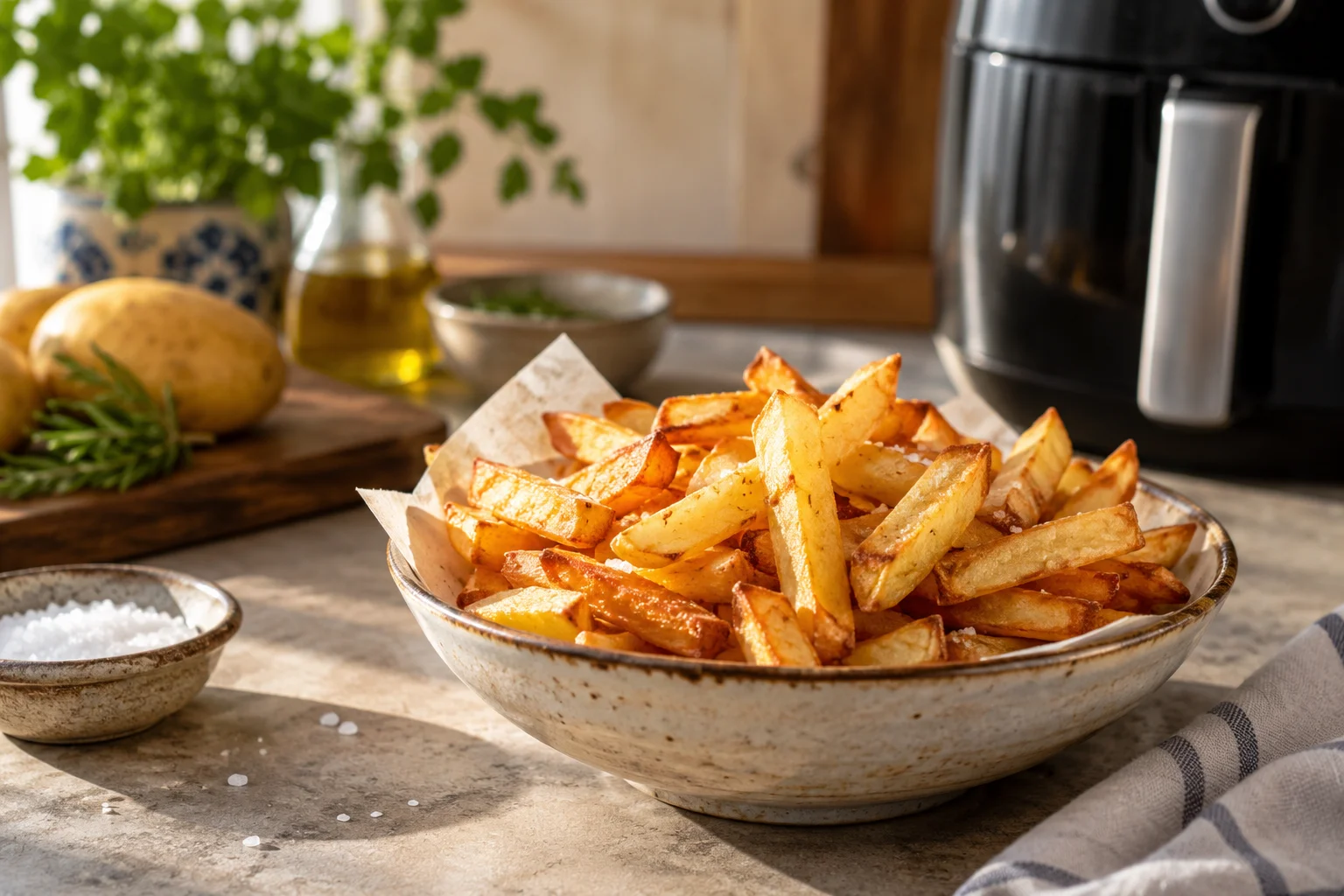 Patatas Fritas en freidora de aire: muy fácil