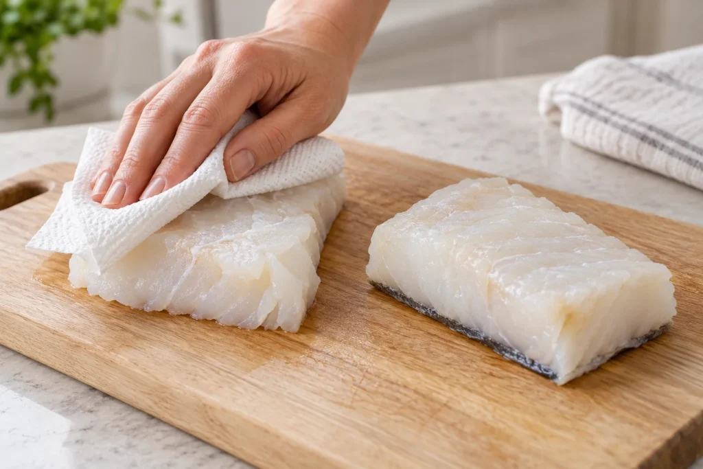 Lomo de bacalao en freidora de aire