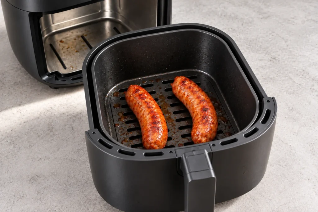 chorizo en freidora de aire tiempo y temperatura