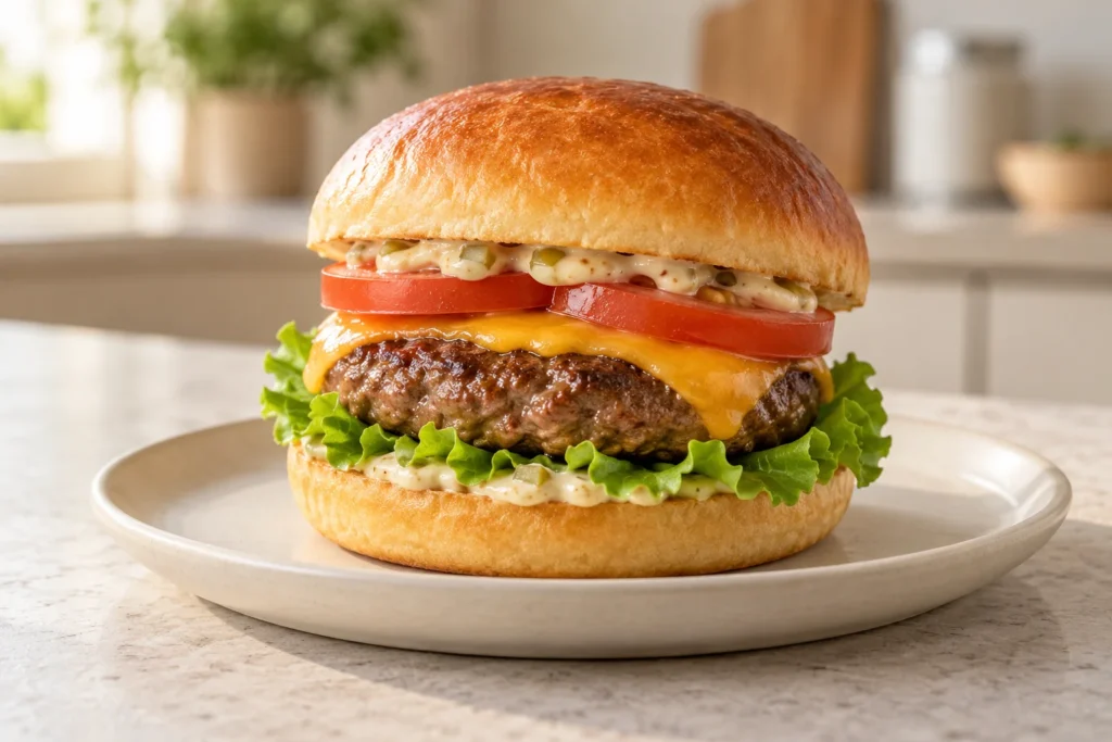 como hacer hamburguesa en freidora de aire