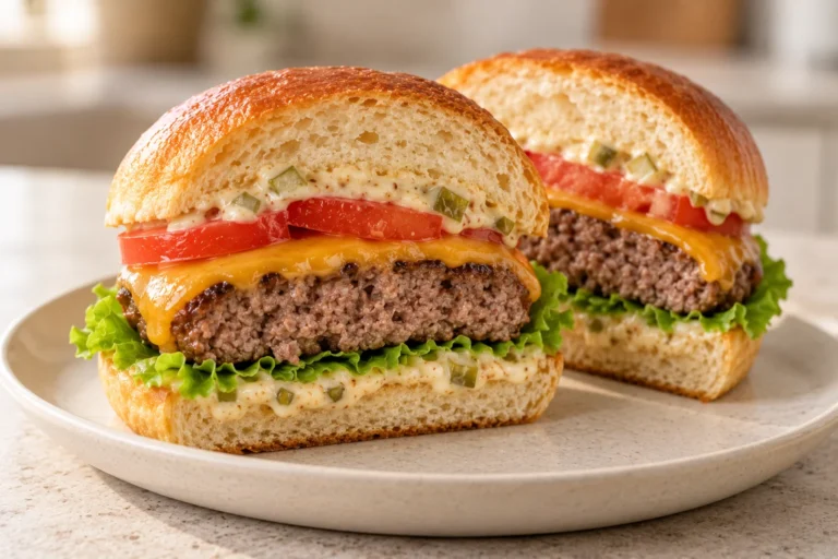 receta de hamburguesa en freidora de aire